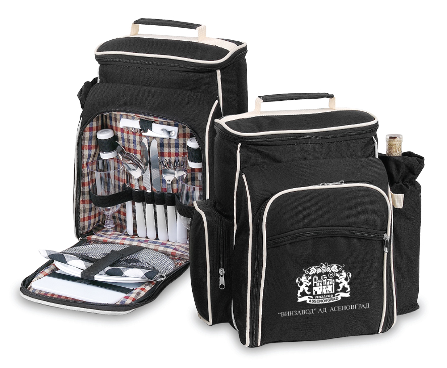 black picnic backpack