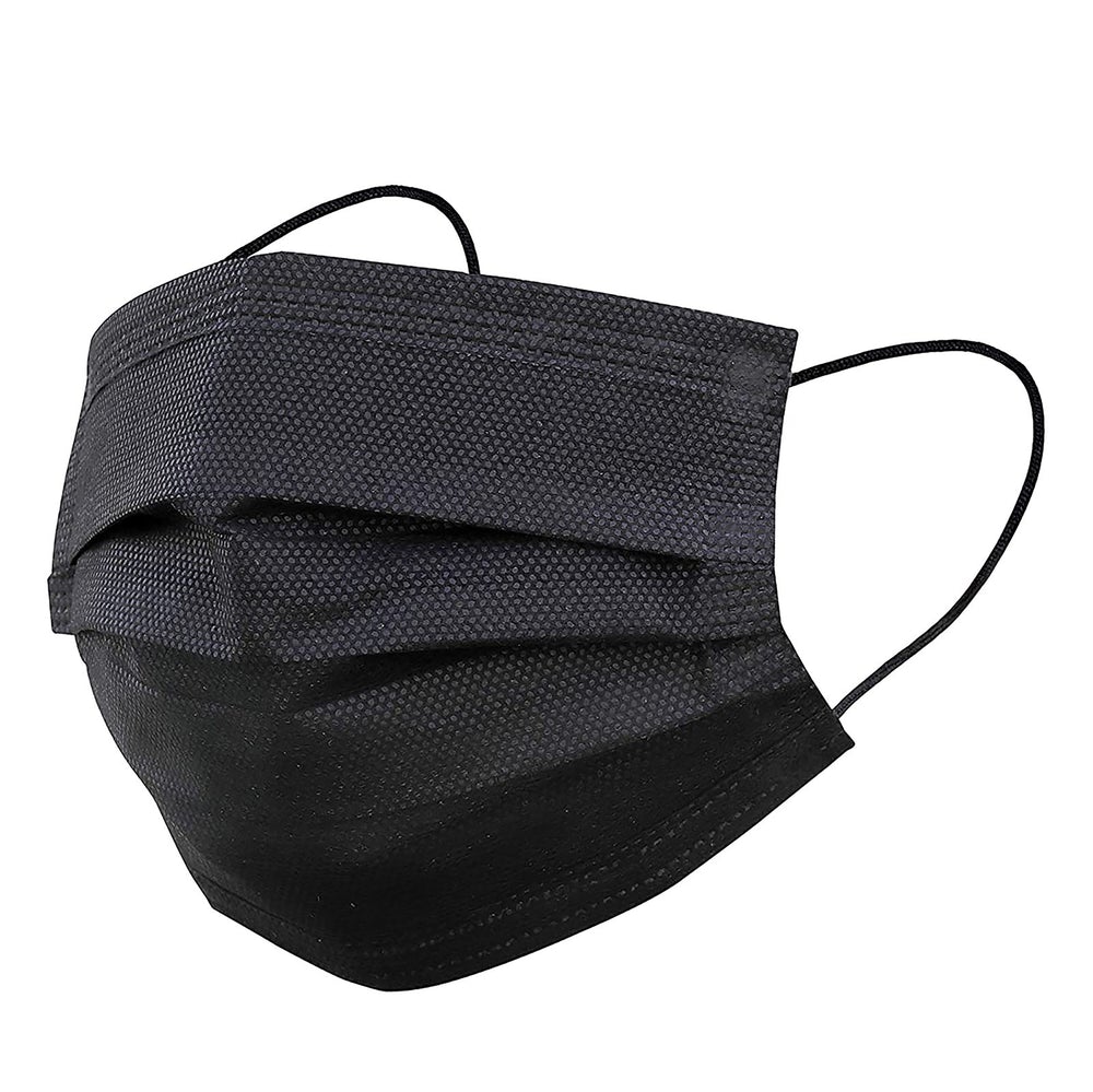 BLACK 3 LAYER DISPOSABLE MASK 